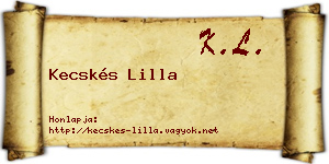 Kecskés Lilla névjegykártya